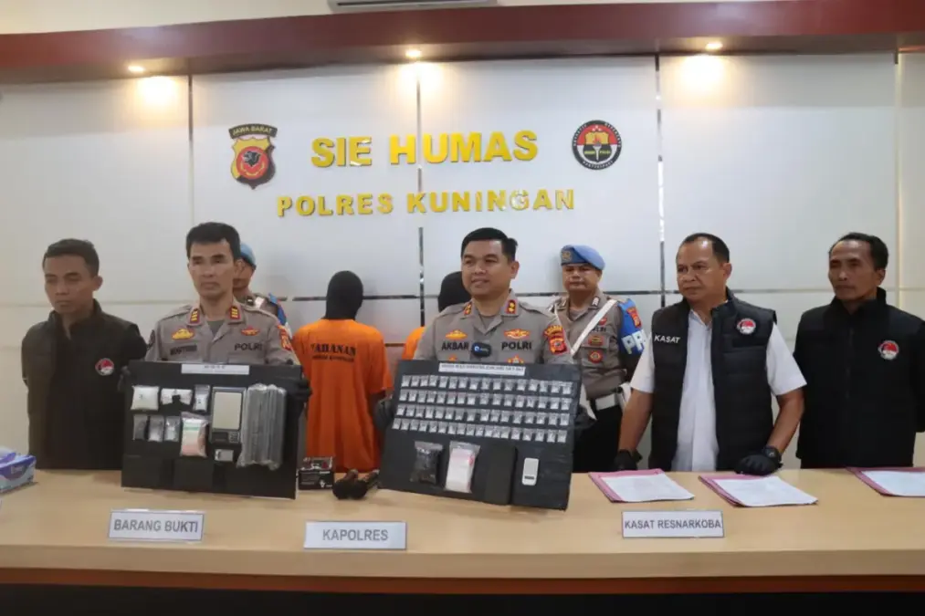 Polres Kuningan Tangkap Dua Pengedar Narkoba