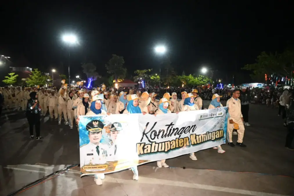 Kontingen Kuningan di Porsenitas Kunci Bersama yang digelar di Indramayu.