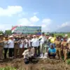 Panen perdana ubi jalar bakti taskin di Desa Bojong, Kecamatan Cilimus, Kuningan.