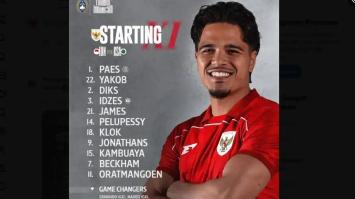 Susunan pemain Timnas Indonesia