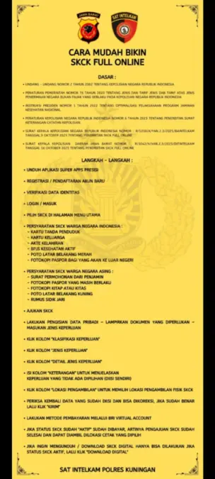 Urus SKCK Kini Lebih Praktis, Polres Kuningan Hadirkan Layanan Online Lewat Super Apps Presisi Warga Kuningan mengurus SKCK online lewat aplikasi Super Apps Presisi
